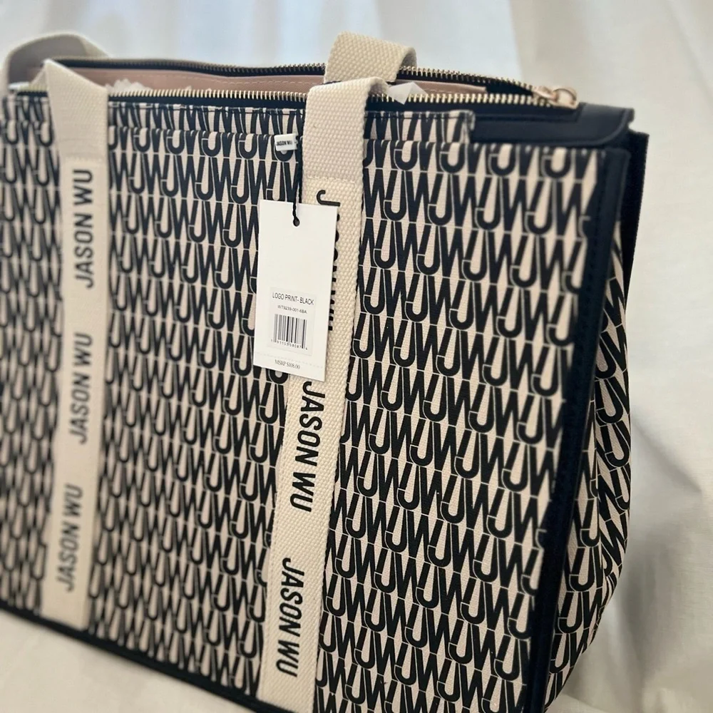 NWT Jason Wu Black and Cream Remmy Women's Tote Bag